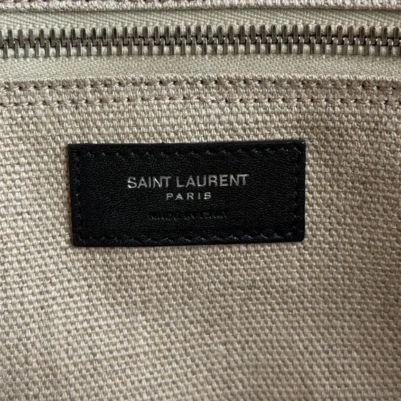 Saint Laurent Rive Gauche Beige Shopping Tote - Picture 10 of 15